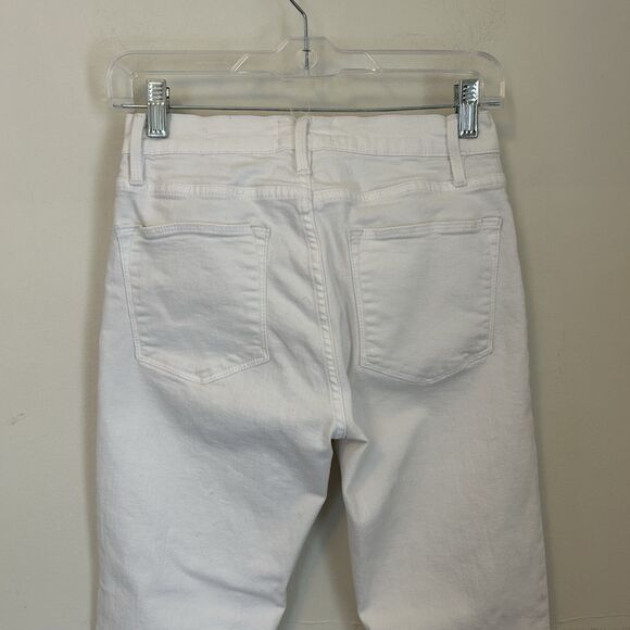 Frame Le High Straight‎ Jeans 27 White Denim High-Rise Womens - Stains - Picture 4 of 8
